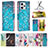 Leather Case Stands Fashionable Pattern Flip Cover Holder B01F for Motorola Moto G23