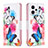 Leather Case Stands Fashionable Pattern Flip Cover Holder B01F for Motorola Moto G23 Colorful