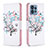 Leather Case Stands Fashionable Pattern Flip Cover Holder B01F for Motorola Moto X40 5G White