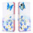 Leather Case Stands Fashionable Pattern Flip Cover Holder B01F for Nokia C12 Blue