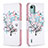 Leather Case Stands Fashionable Pattern Flip Cover Holder B01F for Nokia C12 Pro White