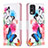 Leather Case Stands Fashionable Pattern Flip Cover Holder B01F for Nokia C22 Colorful