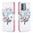 Leather Case Stands Fashionable Pattern Flip Cover Holder B01F for Nokia G22