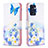 Leather Case Stands Fashionable Pattern Flip Cover Holder B01F for OnePlus Nord CE 2 5G Blue