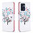 Leather Case Stands Fashionable Pattern Flip Cover Holder B01F for OnePlus Nord CE 2 5G White