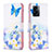 Leather Case Stands Fashionable Pattern Flip Cover Holder B01F for OnePlus Nord N300 5G Blue