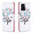 Leather Case Stands Fashionable Pattern Flip Cover Holder B01F for OnePlus Nord N300 5G White