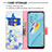 Leather Case Stands Fashionable Pattern Flip Cover Holder B01F for Oppo A54 4G