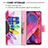 Leather Case Stands Fashionable Pattern Flip Cover Holder B01F for Oppo A54 5G