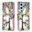 Leather Case Stands Fashionable Pattern Flip Cover Holder B01F for Oppo A96 4G