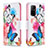 Leather Case Stands Fashionable Pattern Flip Cover Holder B01F for Oppo F19 Pro+ Plus 5G Colorful