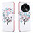 Leather Case Stands Fashionable Pattern Flip Cover Holder B01F for Oppo Find X6 Pro 5G White