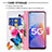 Leather Case Stands Fashionable Pattern Flip Cover Holder B01F for Oppo Reno7 Lite 5G