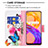 Leather Case Stands Fashionable Pattern Flip Cover Holder B01F for Realme 8 4G