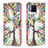 Leather Case Stands Fashionable Pattern Flip Cover Holder B01F for Realme 8 4G