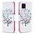 Leather Case Stands Fashionable Pattern Flip Cover Holder B01F for Realme 8 4G White