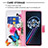 Leather Case Stands Fashionable Pattern Flip Cover Holder B01F for Realme 9 4G