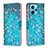 Leather Case Stands Fashionable Pattern Flip Cover Holder B01F for Realme 9 4G