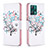 Leather Case Stands Fashionable Pattern Flip Cover Holder B01F for Realme 9 5G White