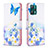 Leather Case Stands Fashionable Pattern Flip Cover Holder B01F for Realme 9 Pro 5G Blue