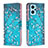 Leather Case Stands Fashionable Pattern Flip Cover Holder B01F for Realme 9i 4G