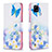 Leather Case Stands Fashionable Pattern Flip Cover Holder B01F for Realme C21 Blue