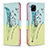 Leather Case Stands Fashionable Pattern Flip Cover Holder B01F for Realme C21 Matcha Green