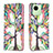 Leather Case Stands Fashionable Pattern Flip Cover Holder B01F for Realme C30