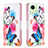 Leather Case Stands Fashionable Pattern Flip Cover Holder B01F for Realme C30s Colorful