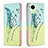 Leather Case Stands Fashionable Pattern Flip Cover Holder B01F for Realme C30s Matcha Green