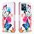 Leather Case Stands Fashionable Pattern Flip Cover Holder B01F for Realme C31 Colorful