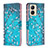 Leather Case Stands Fashionable Pattern Flip Cover Holder B01F for Realme C33 (2023)