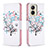 Leather Case Stands Fashionable Pattern Flip Cover Holder B01F for Realme C33 (2023)