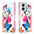 Leather Case Stands Fashionable Pattern Flip Cover Holder B01F for Realme C33 (2023) Colorful