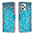 Leather Case Stands Fashionable Pattern Flip Cover Holder B01F for Realme C35