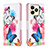 Leather Case Stands Fashionable Pattern Flip Cover Holder B01F for Realme C53 India Colorful