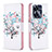 Leather Case Stands Fashionable Pattern Flip Cover Holder B01F for Realme C55 White