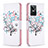 Leather Case Stands Fashionable Pattern Flip Cover Holder B01F for Realme GT Neo3 5G White