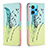 Leather Case Stands Fashionable Pattern Flip Cover Holder B01F for Realme Narzo 50 Pro 5G Matcha Green