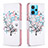 Leather Case Stands Fashionable Pattern Flip Cover Holder B01F for Realme Narzo 50 Pro 5G White