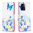 Leather Case Stands Fashionable Pattern Flip Cover Holder B01F for Realme V23i 5G Blue