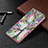 Leather Case Stands Fashionable Pattern Flip Cover Holder B01F for Samsung Galaxy A02