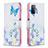 Leather Case Stands Fashionable Pattern Flip Cover Holder B01F for Samsung Galaxy A03s Blue