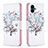 Leather Case Stands Fashionable Pattern Flip Cover Holder B01F for Samsung Galaxy A04 4G White