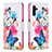 Leather Case Stands Fashionable Pattern Flip Cover Holder B01F for Samsung Galaxy A04s Colorful