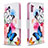 Leather Case Stands Fashionable Pattern Flip Cover Holder B01F for Samsung Galaxy A11