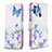 Leather Case Stands Fashionable Pattern Flip Cover Holder B01F for Samsung Galaxy A11 Blue