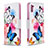 Leather Case Stands Fashionable Pattern Flip Cover Holder B01F for Samsung Galaxy A11 Colorful