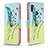 Leather Case Stands Fashionable Pattern Flip Cover Holder B01F for Samsung Galaxy A11 Matcha Green