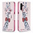 Leather Case Stands Fashionable Pattern Flip Cover Holder B01F for Samsung Galaxy A13 5G Pink